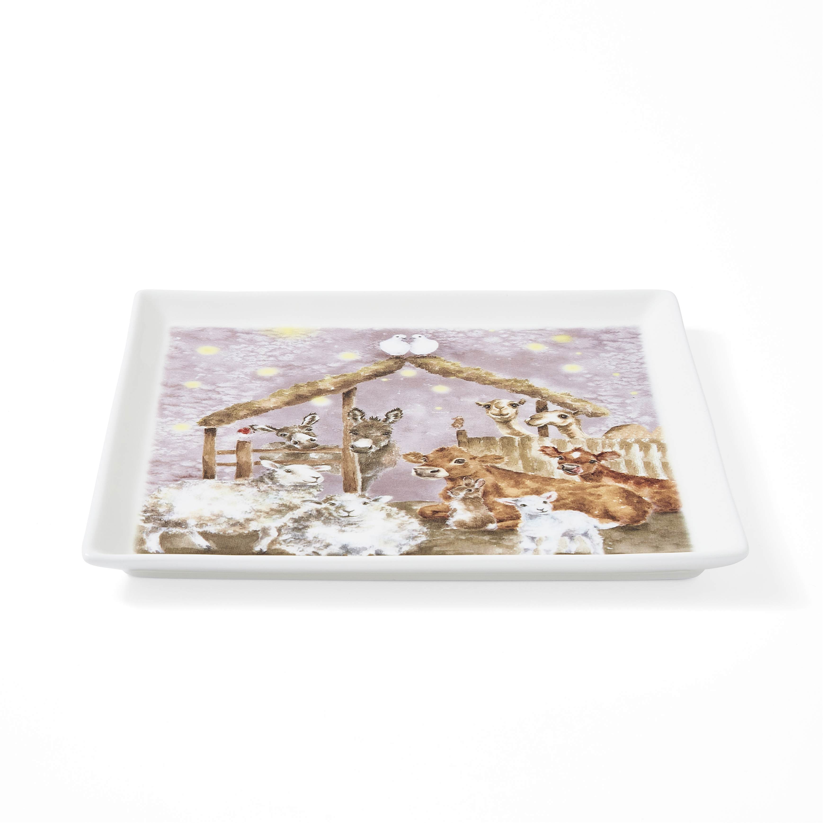Silent Night Square 9 Inch Plate (Assorted) image number null